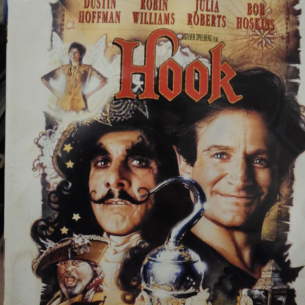 Hook (DVD, 1991) Steven Spielberg Robin Williams Dustin Hoffman TriStar PG